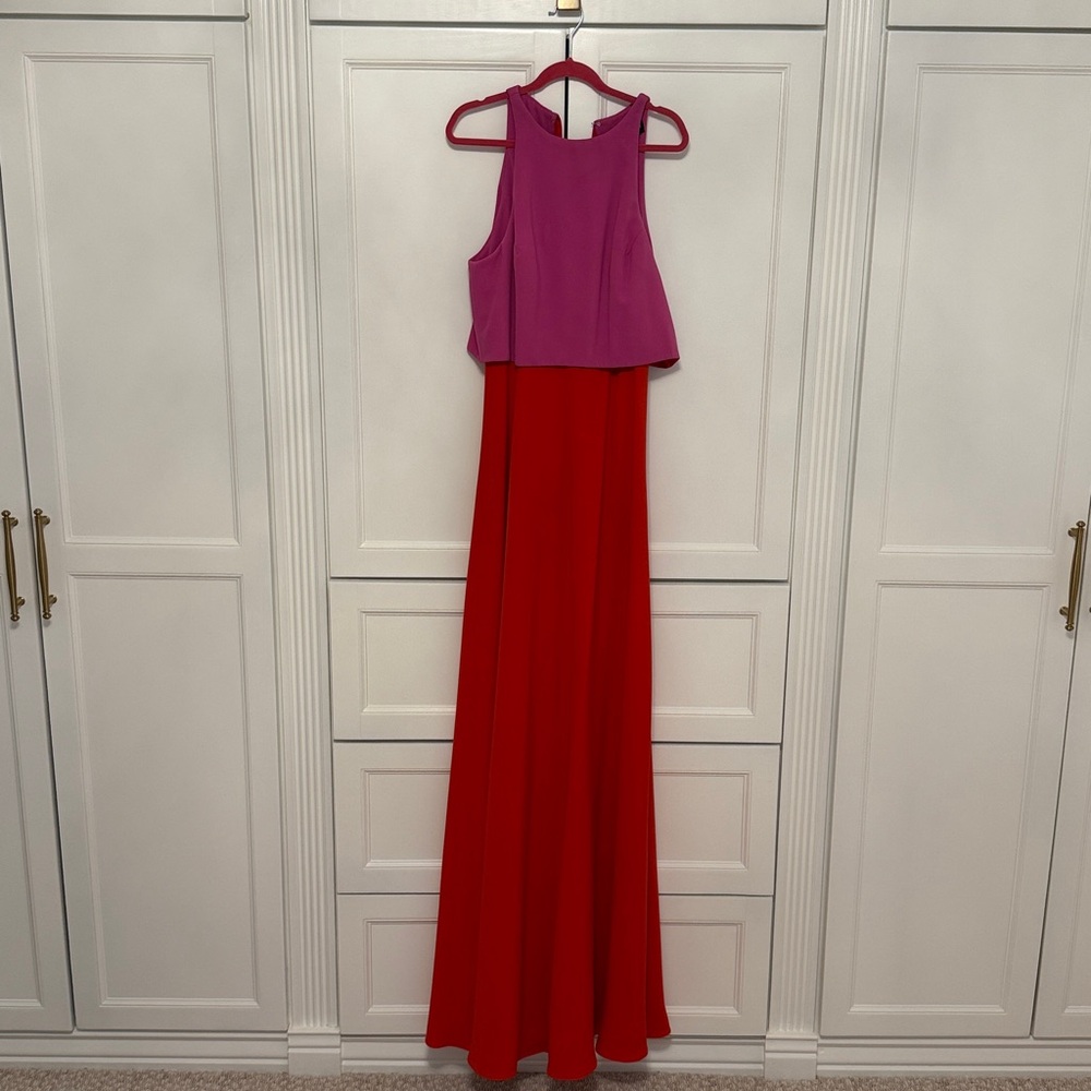 Jill Stuart Red and Fuschia Maxi Dress (excellent condition)